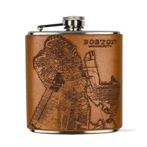 Boston Map Flask