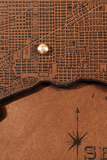 Load image into Gallery viewer, Seattle Map Clutch