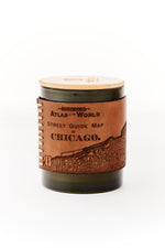 Load image into Gallery viewer, Leather Wrapped Soy Candle // Grapefruit &amp; Piñon
