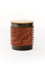 Load image into Gallery viewer, Leather Wrapped Soy Candle // Grapefruit &amp; Piñon
