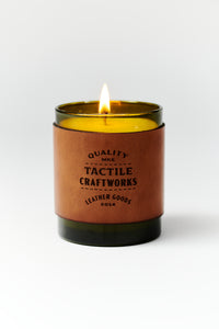 Leather Wrapped Soy Candle // Grapefruit & Piñon