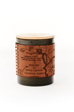 Load image into Gallery viewer, Leather Wrapped Soy Candle // Grapefruit &amp; Piñon
