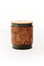 Load image into Gallery viewer, Leather Wrapped Soy Candle // Grapefruit &amp; Piñon
