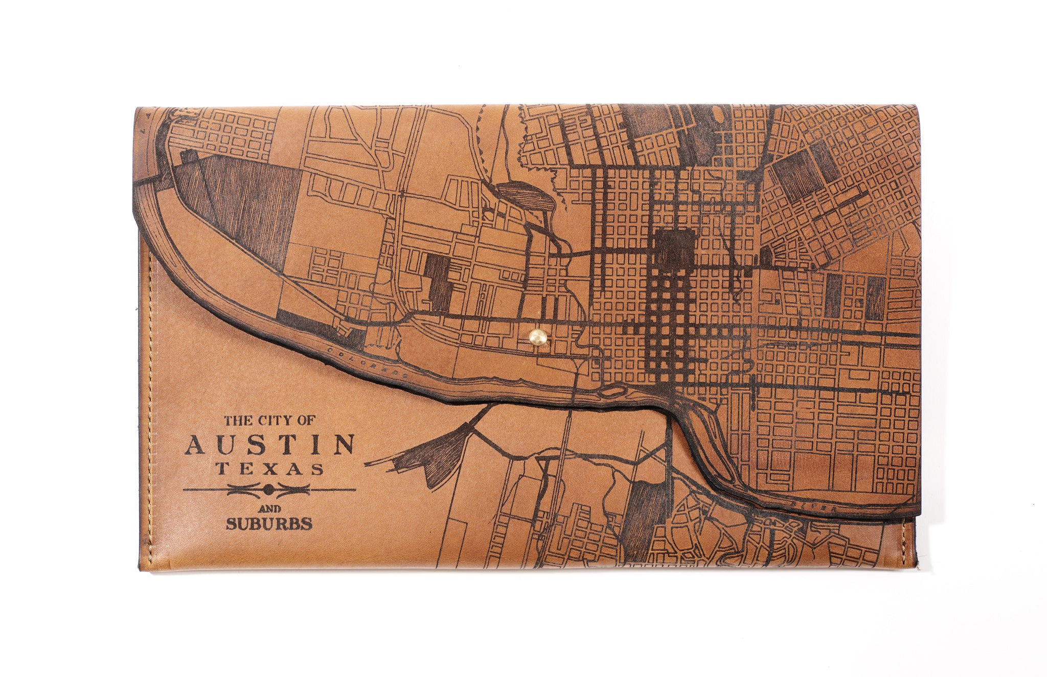 Austin Map Clutch