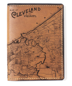Cleveland Map Passport Wallet