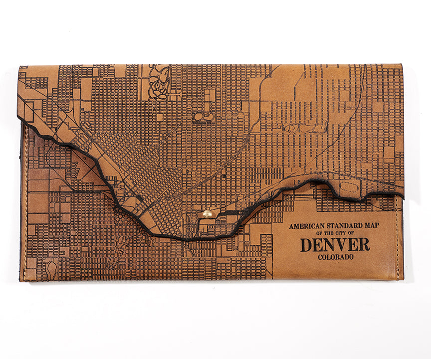 Denver Map Clutch