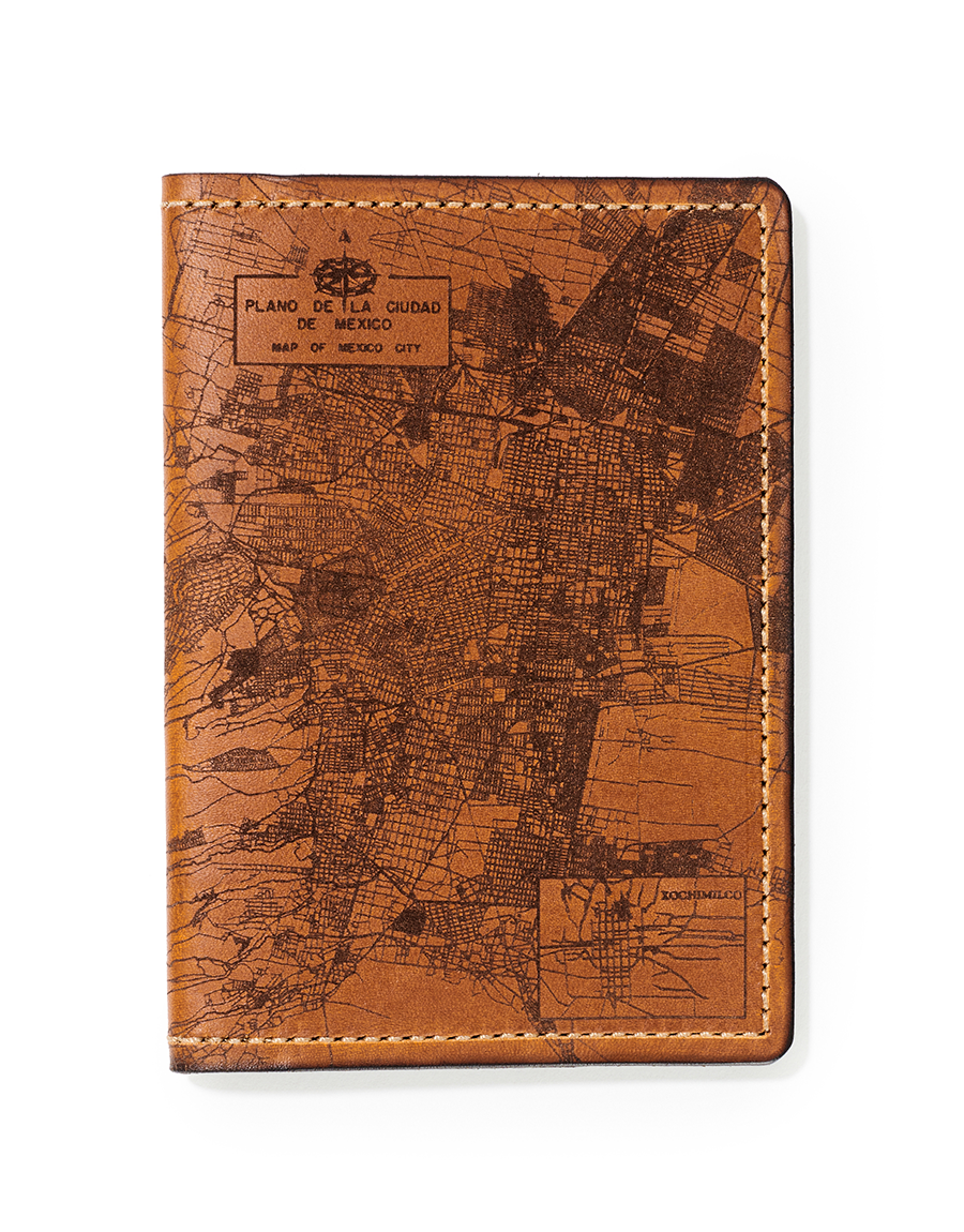 Mexico City Map Passport Wallet