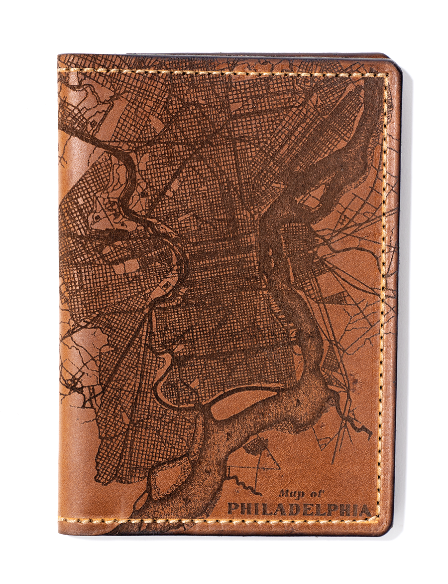 Philadelphia Map Passport Wallet