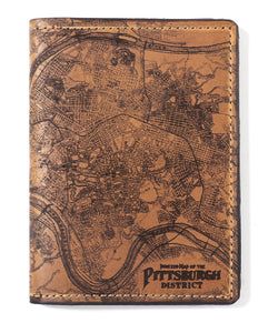 Pittsburgh Map Passport Wallet