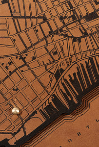 Portland, Maine Map Clutch