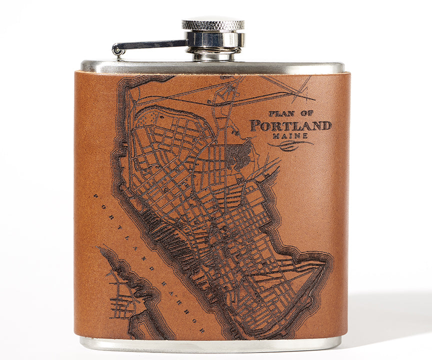 Portland, Maine Map Flask