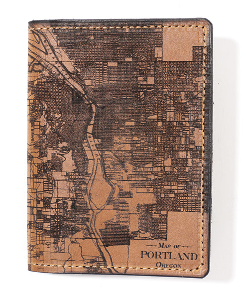 Portland, Oregon Map Passport Wallet Tactile Craftworks