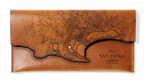 San Diego Map Clutch