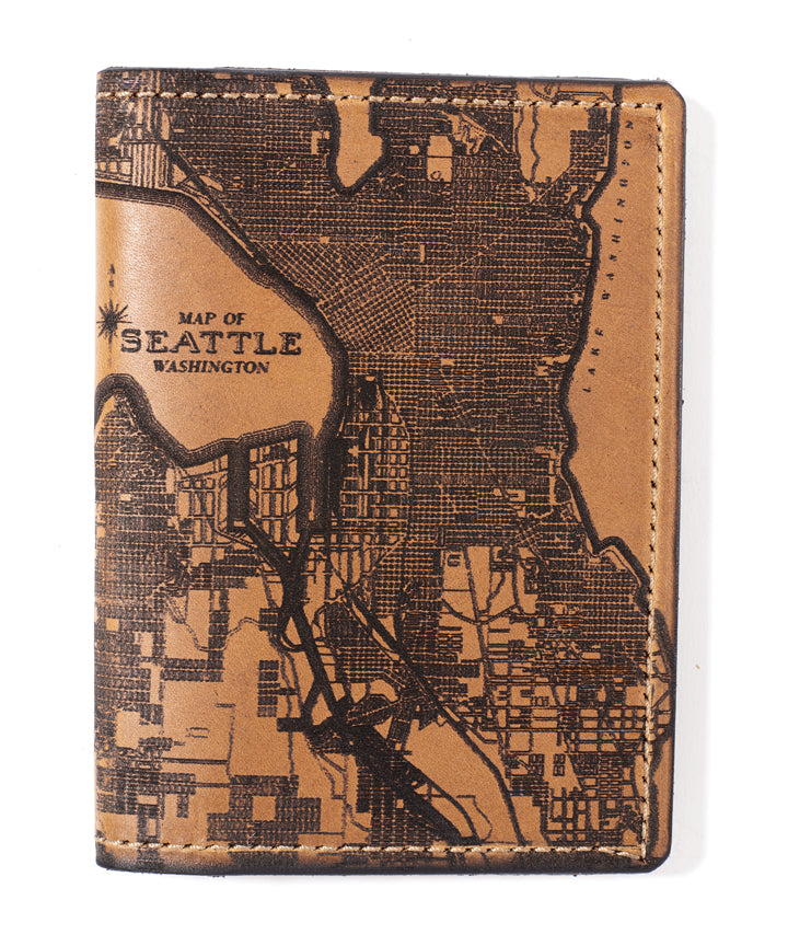 Seattle Map Passport Wallet