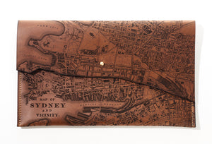 Sydney Map Clutch