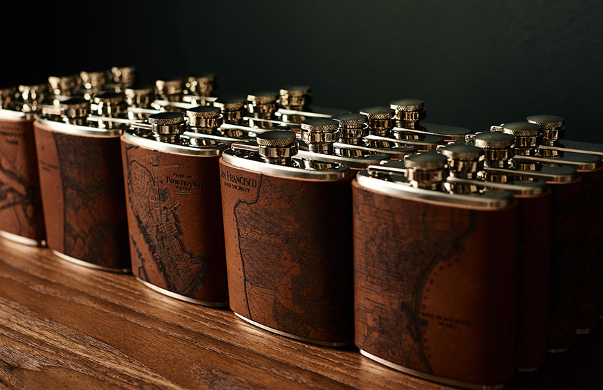 Sydney Map Flask Tactile Craftworks